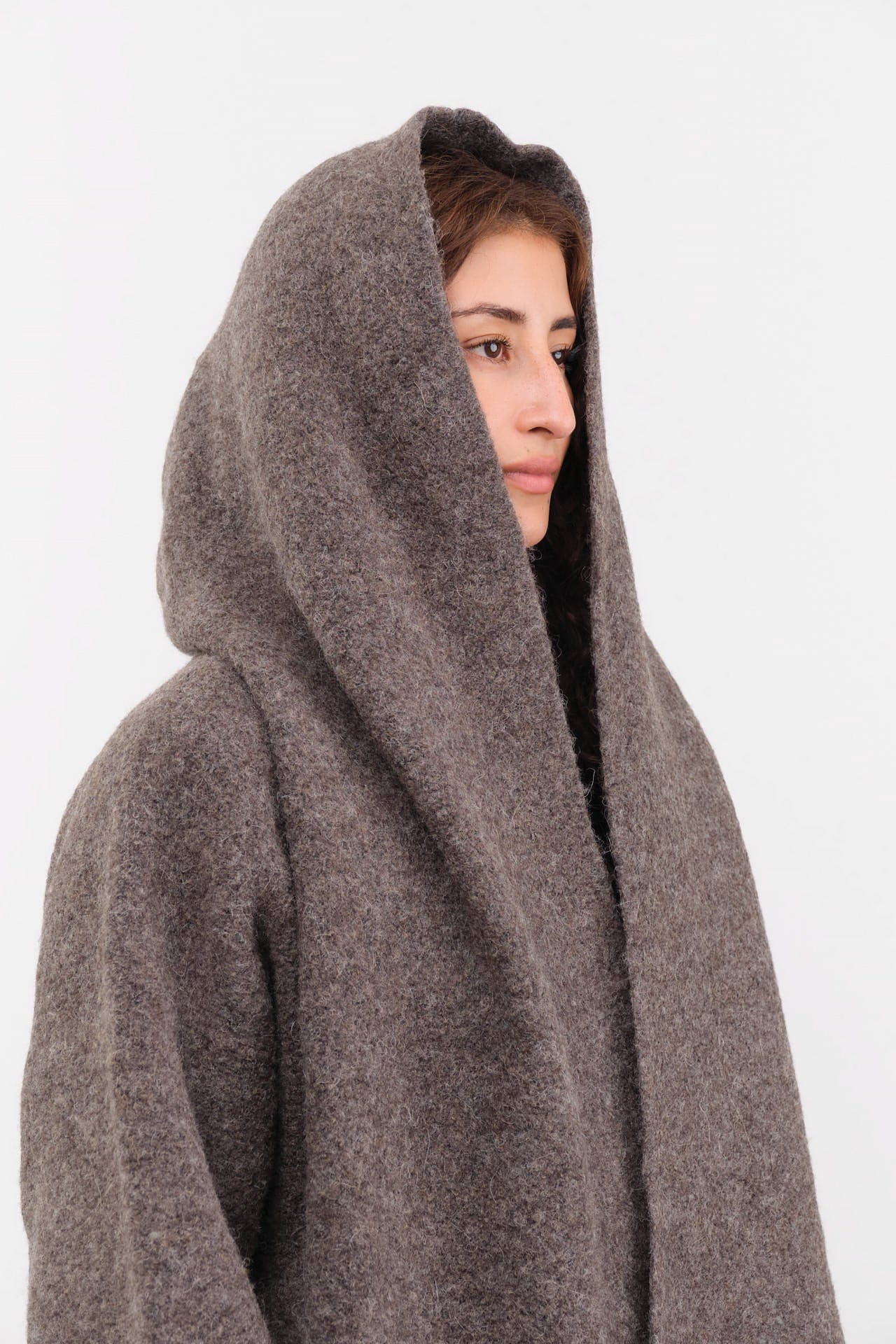 Lauren Manoogian Apparel Womens Outerwear Double Face Coat in Blackened
