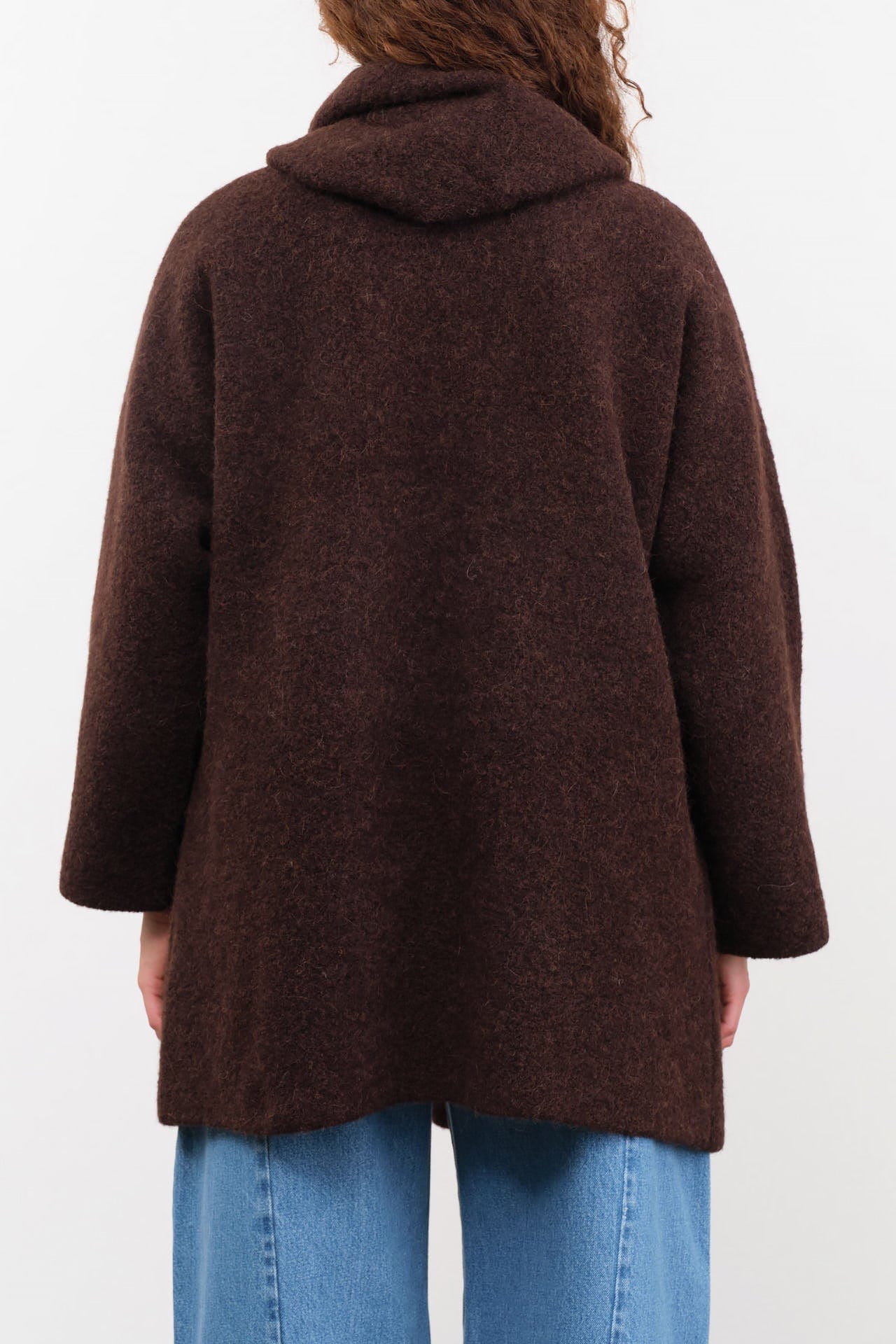 Lauren Manoogian Apparel Womens Outerwear Double Face Coat in Merlot