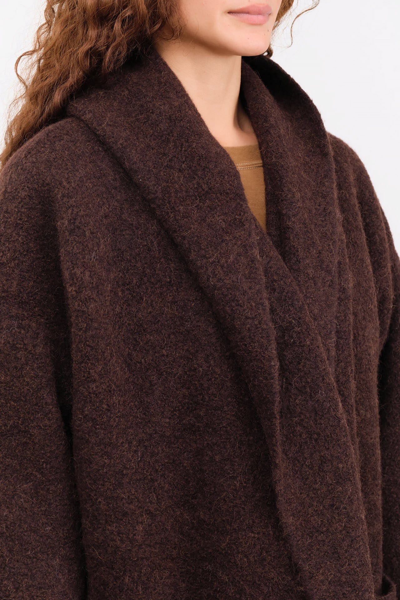 Lauren Manoogian Apparel Womens Outerwear Double Face Coat in Merlot