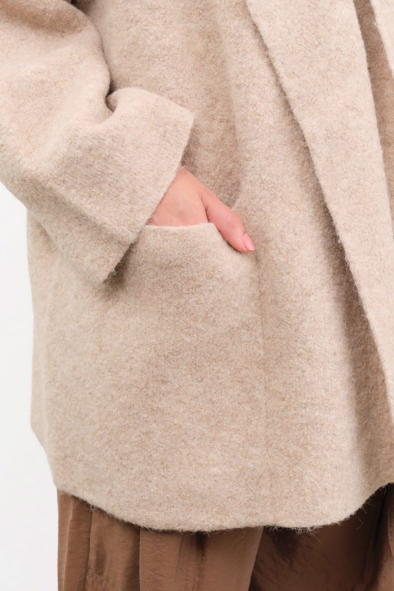 Lauren Manoogian Apparel Womens Outerwear Double Face Coat in Oak