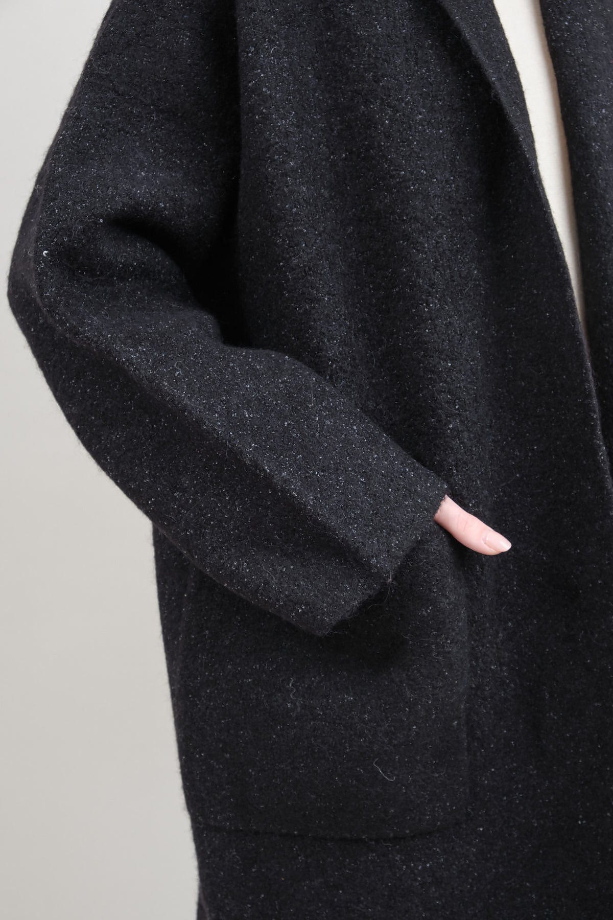 black melange sweater