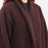 Lauren Manoogian Apparel Womens Outerwear Double Face Long Coat in Merlot