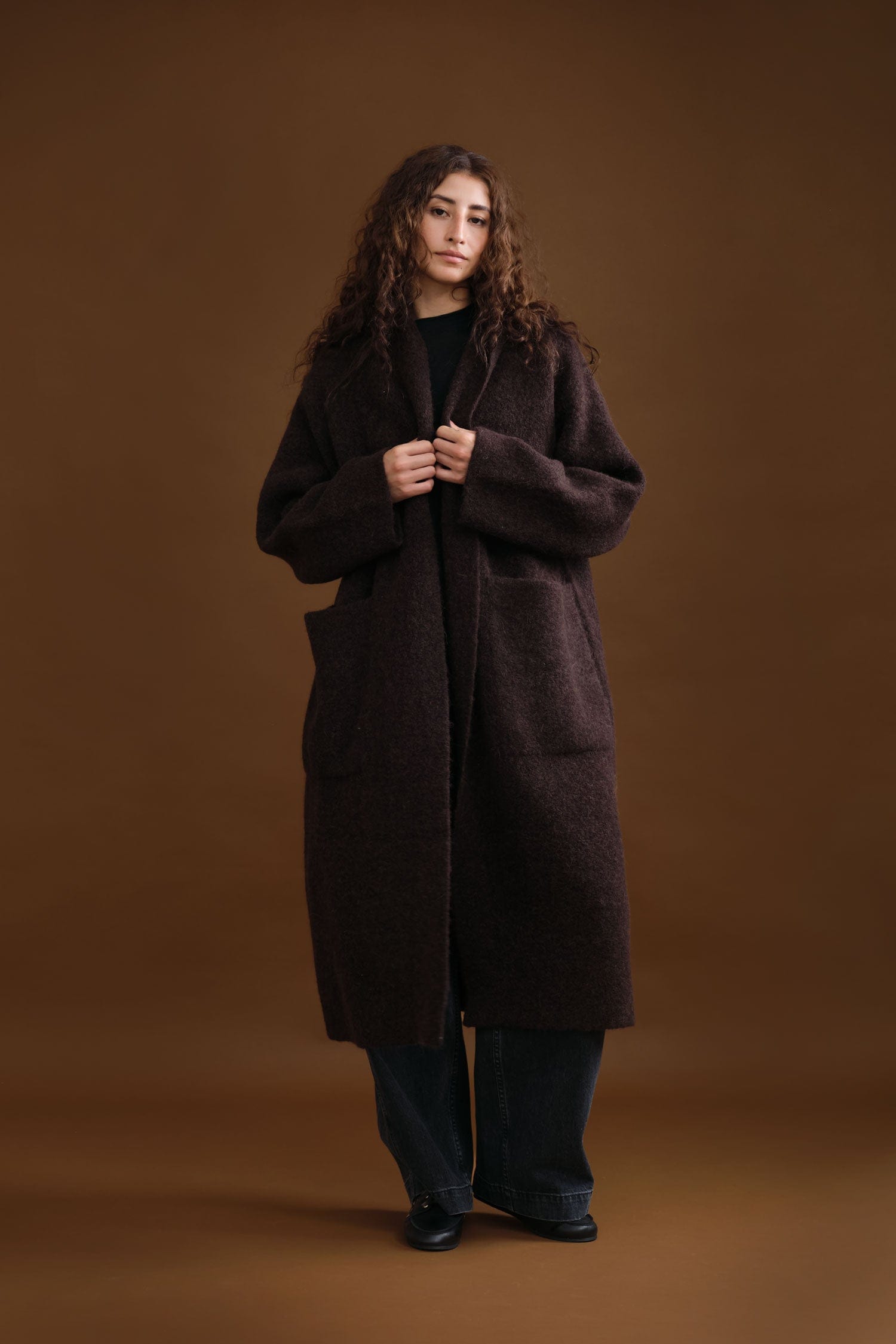 Lauren Manoogian long double face coat in merlot
