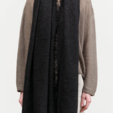 Lauren Manoogian Accessories Scarves Felt Fringe Scarf in Black Melange Black Melange