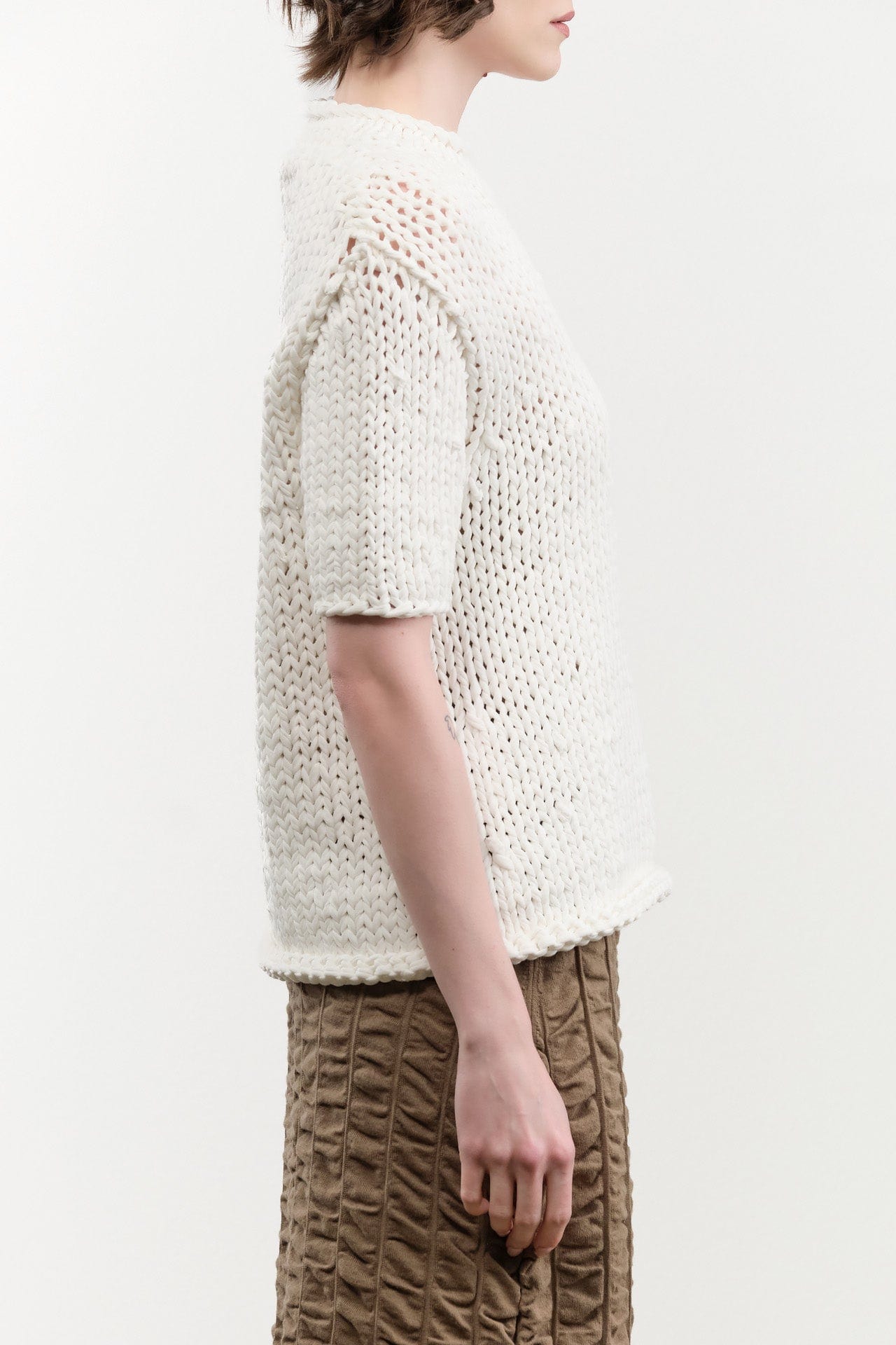 Lauren Manoogian Apparel Womens Sweaters Handknit Jersey Tee