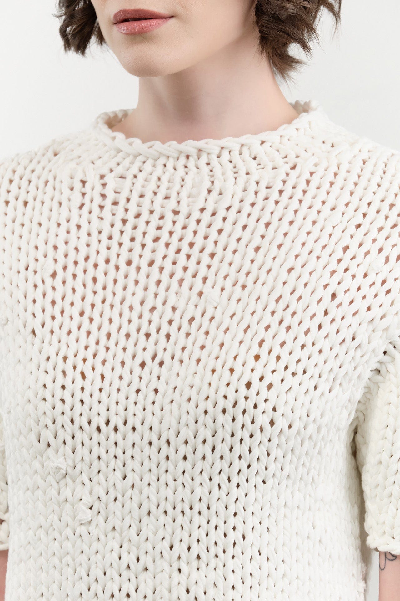 Lauren Manoogian Apparel Womens Sweaters Handknit Jersey Tee
