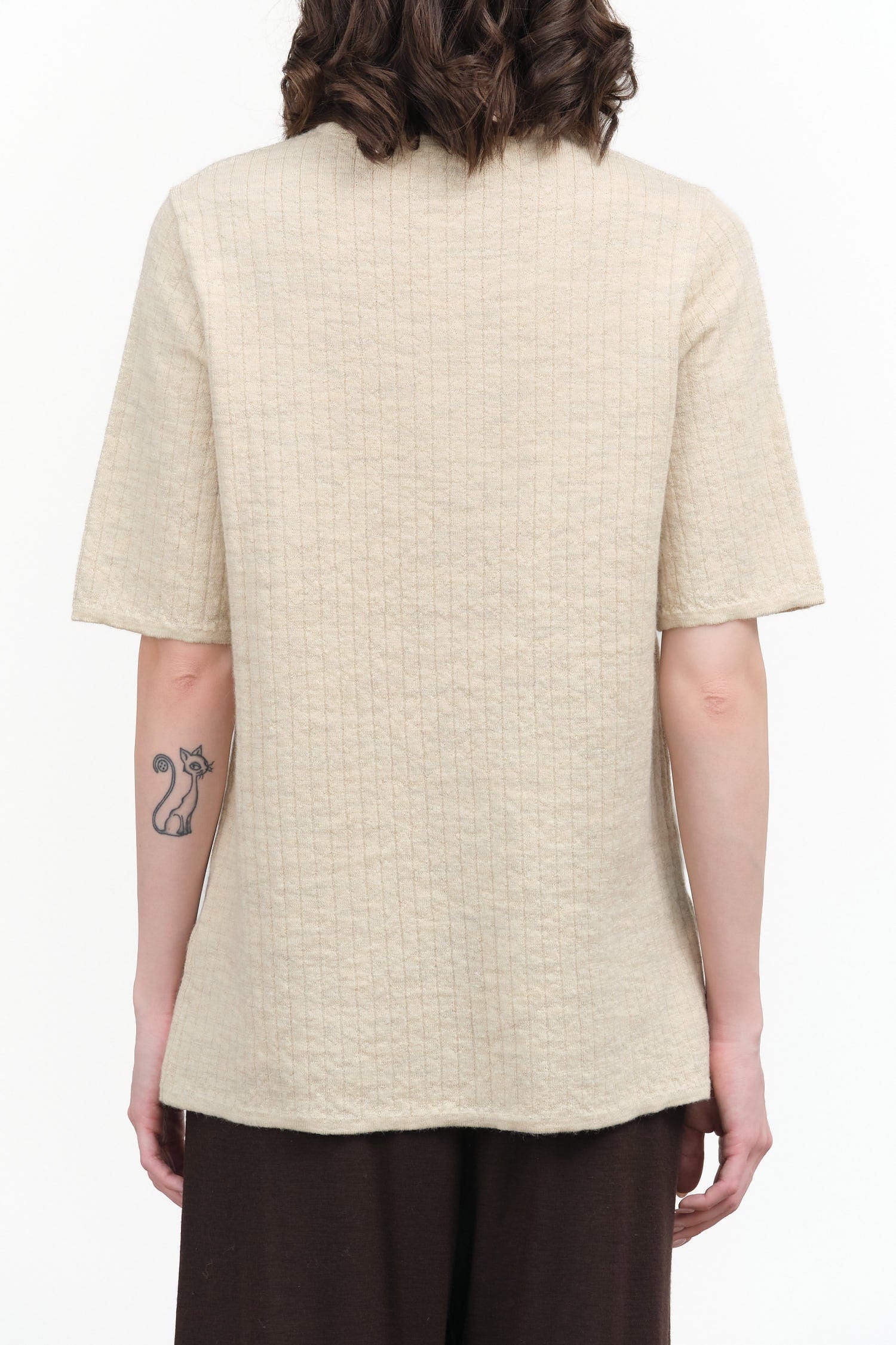 Lauren Manoogian Apparel Womens Sweaters Line Quilt Tee
