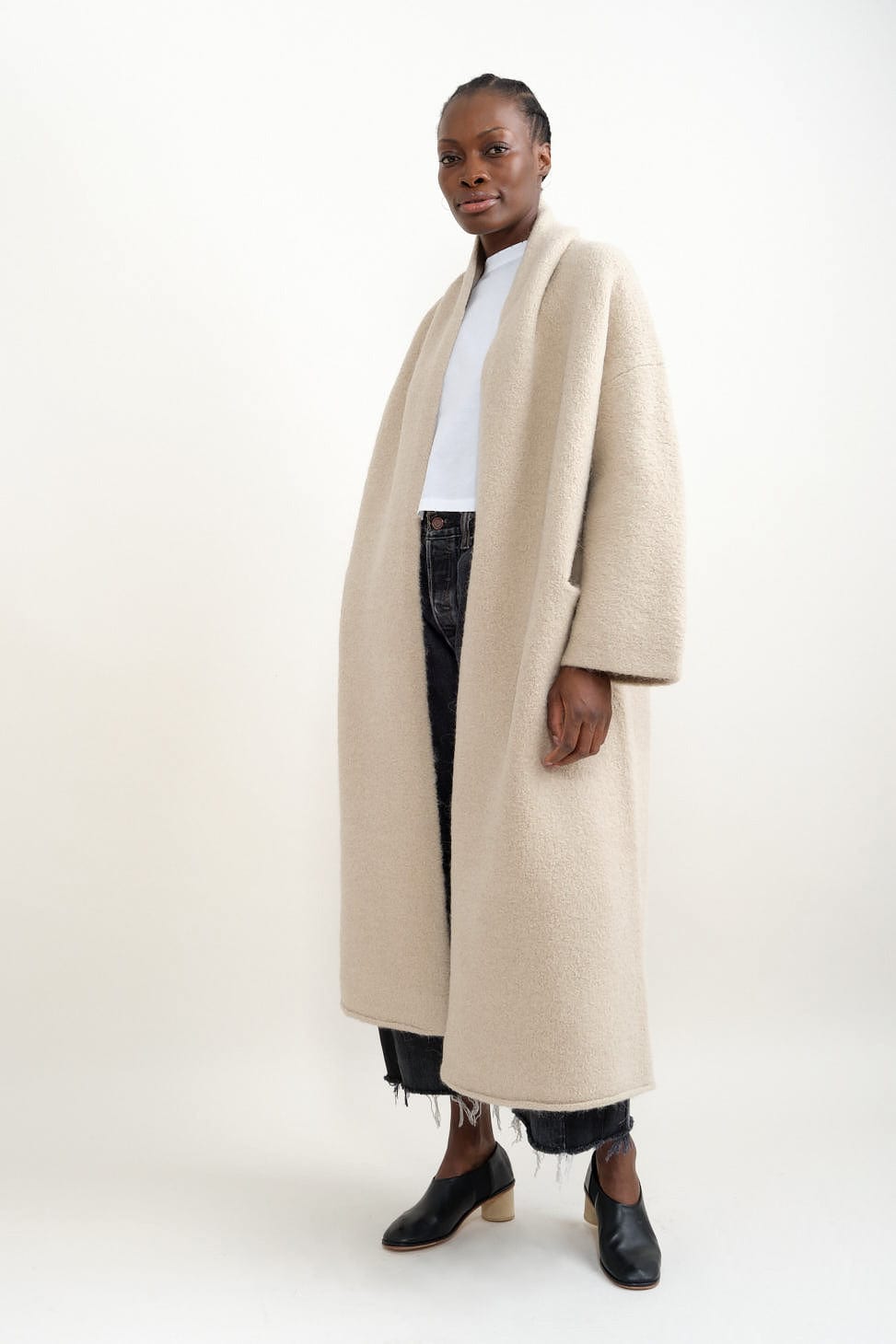 Long Shawl Cardigan in Antique