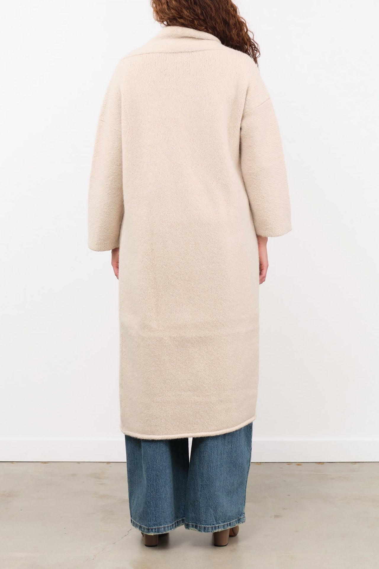 Lauren Manoogian Apparel Womens Sweaters Long Shawl Cardigan in Antique Melange