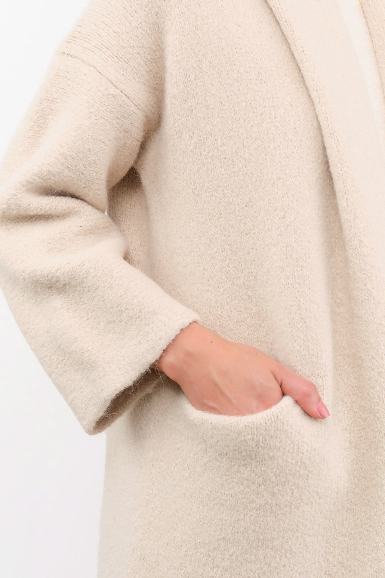 Lauren Manoogian Apparel Womens Sweaters Long Shawl Cardigan in Antique Melange