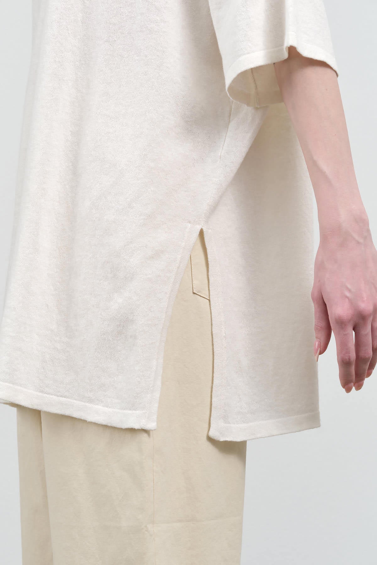 Side slit and cuff view of Oversize Tunic