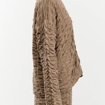 Lauren Manoogian Apparel Womens Sweaters Ruche Cardigan Earth / One Size