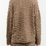Lauren Manoogian Apparel Womens Sweaters Ruche Cardigan Earth / One Size
