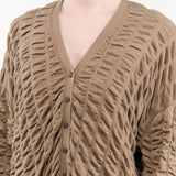 Lauren Manoogian Apparel Womens Sweaters Ruche Cardigan Earth / One Size