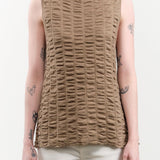 Lauren Manoogian Apparel Womens Sweaters Ruche Shell in Earth