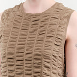 Lauren Manoogian Apparel Womens Sweaters Ruche Shell in Earth