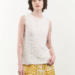 Lauren Manoogian Apparel Womens Sweaters Ruche Shell in White