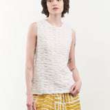 Lauren Manoogian Apparel Womens Sweaters Ruche Shell in White