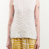 Lauren Manoogian Apparel Womens Sweaters Ruche Shell in White