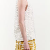 Lauren Manoogian Apparel Womens Sweaters Ruche Shell in White