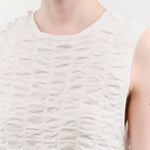 Lauren Manoogian Apparel Womens Sweaters Ruche Shell in White