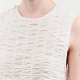 Lauren Manoogian Apparel Womens Sweaters Ruche Shell in White