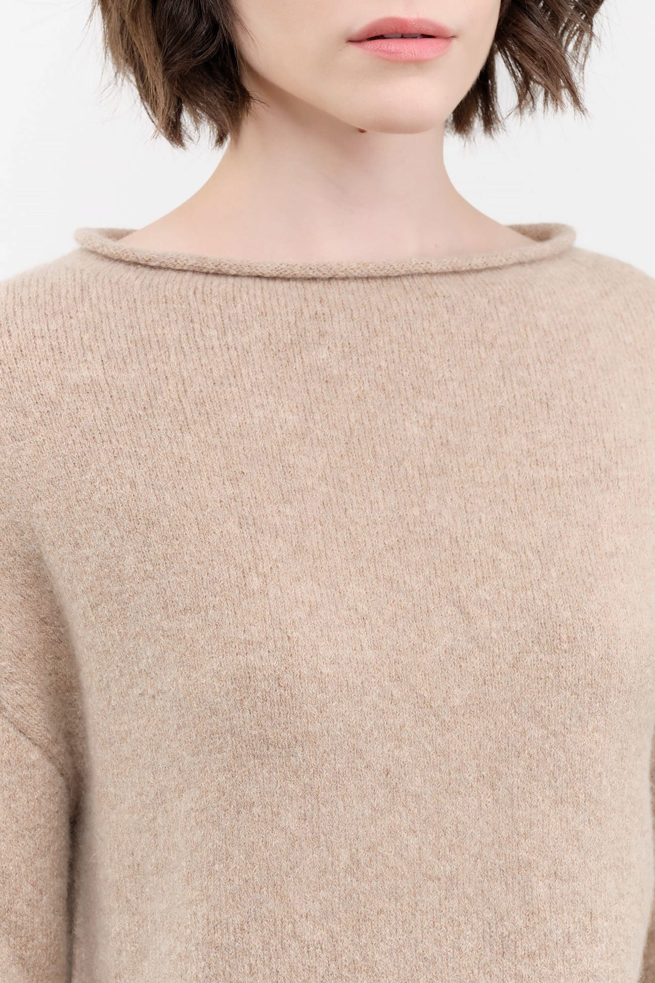 Lauren Manoogian Apparel Womens Sweaters Soft Boatneck in Oak