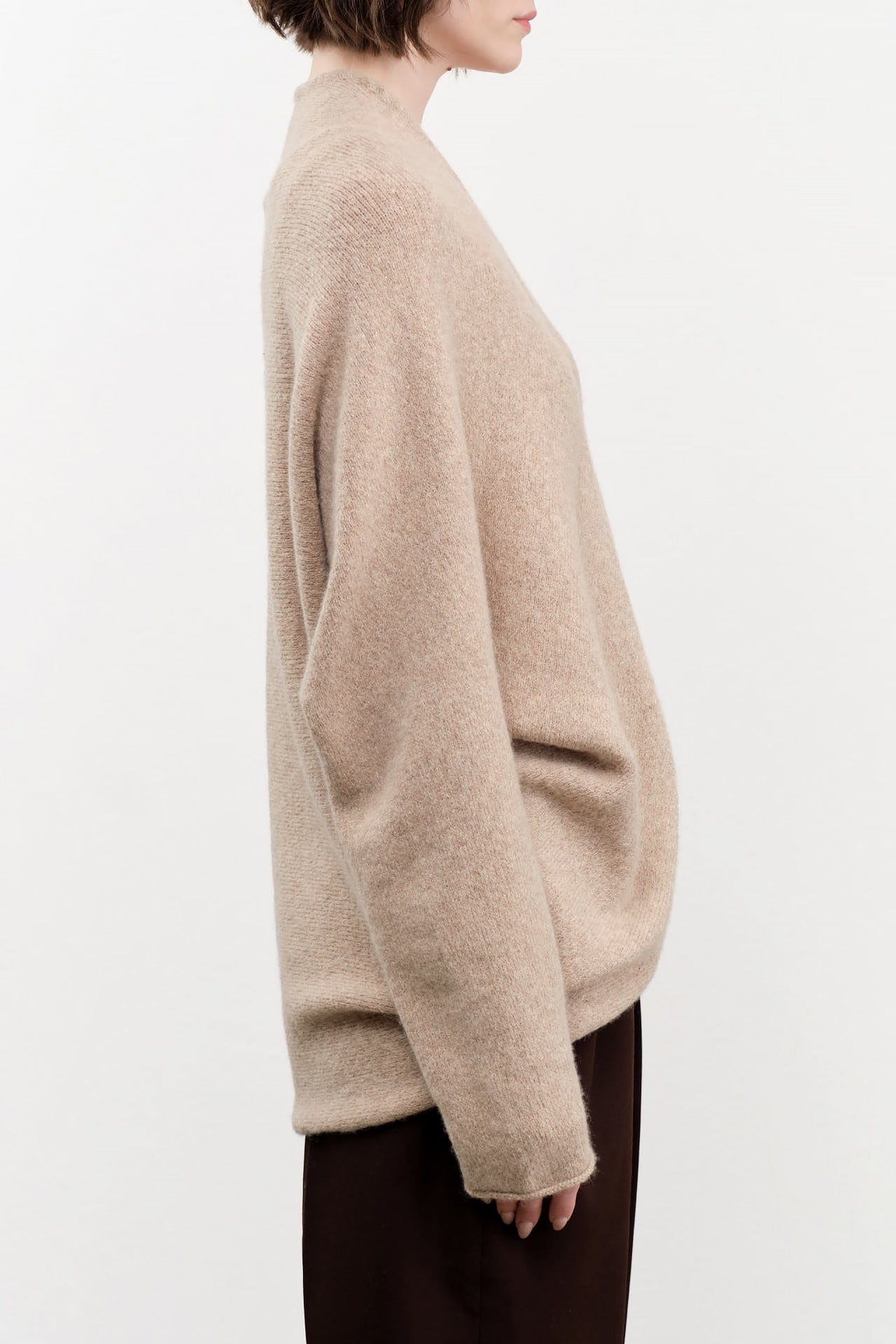 Lauren Manoogian Apparel Womens Sweaters Soft Horizontal Cardigan in Oak Oak / One Size