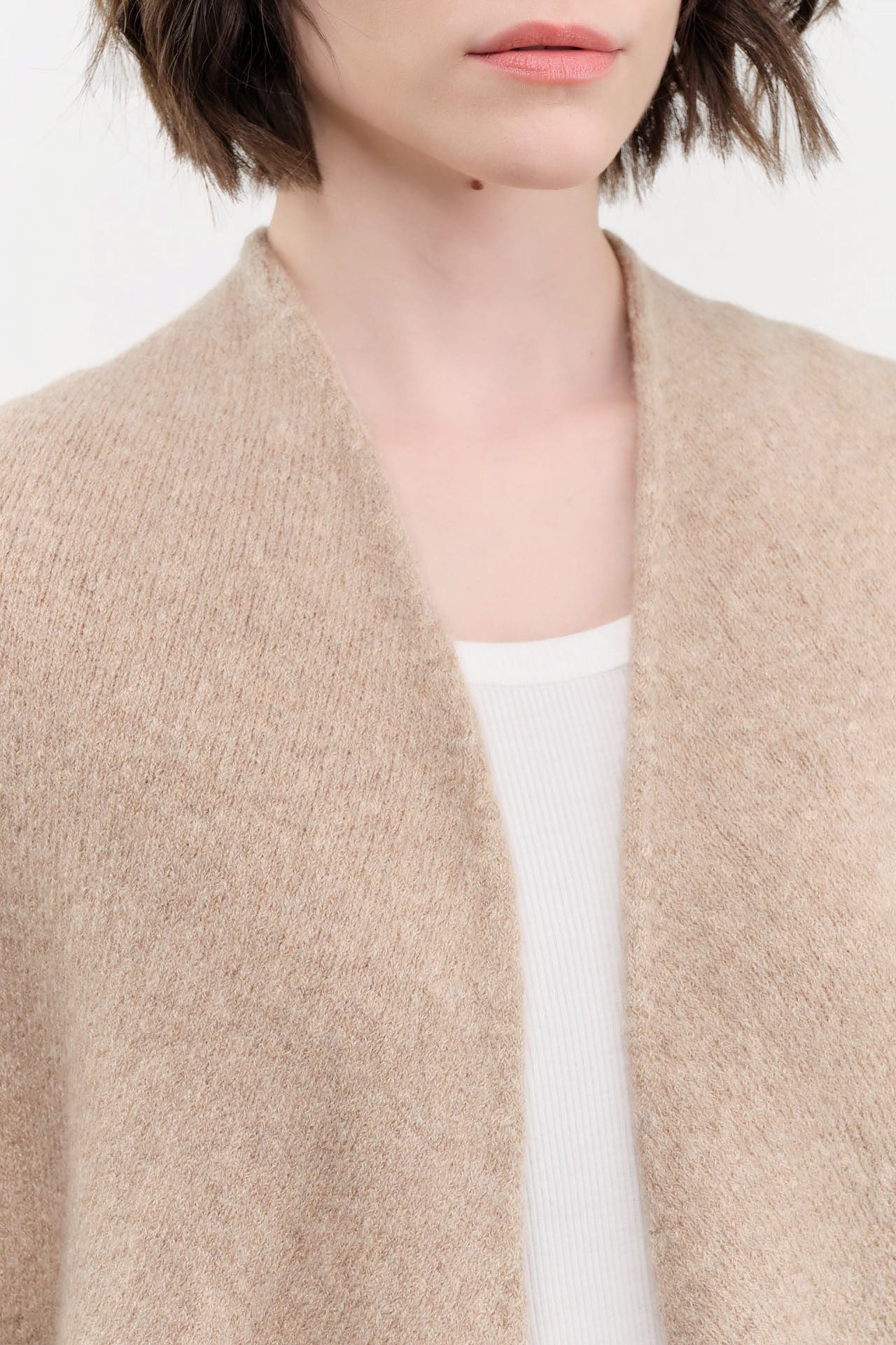 Lauren Manoogian Apparel Womens Sweaters Soft Horizontal Cardigan in Oak Oak / One Size