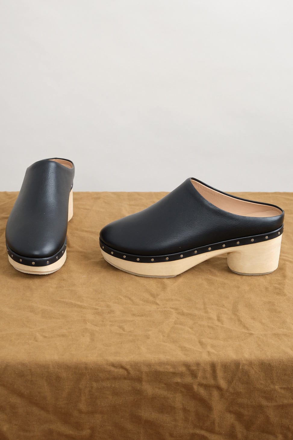 Studio Clog in Black on table