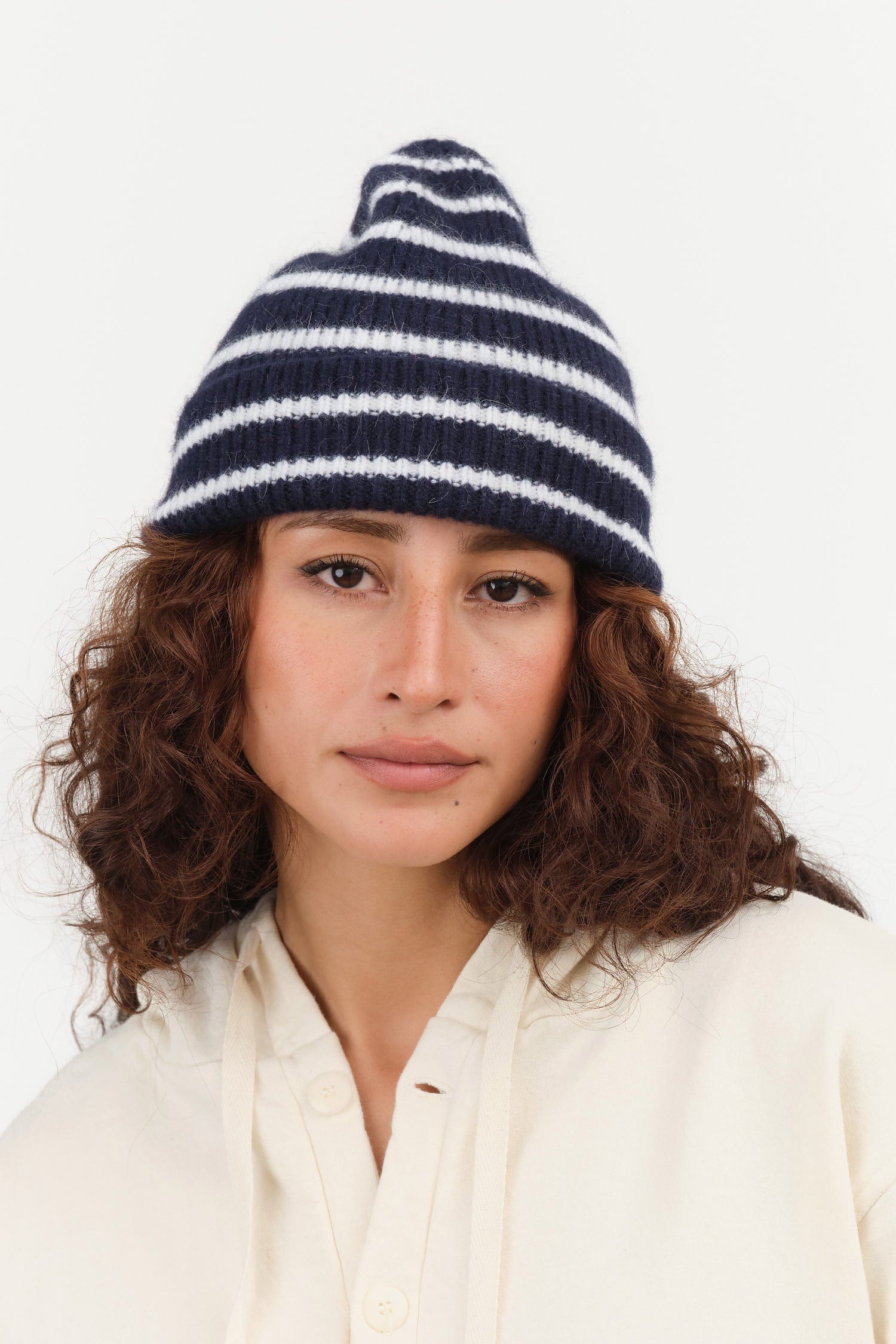Le Bonnet Accessories Hats Beanie in Midnight Stripe Midnight Stripe / One Size