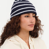 Le Bonnet Accessories Hats Beanie in Midnight Stripe Midnight Stripe / One Size