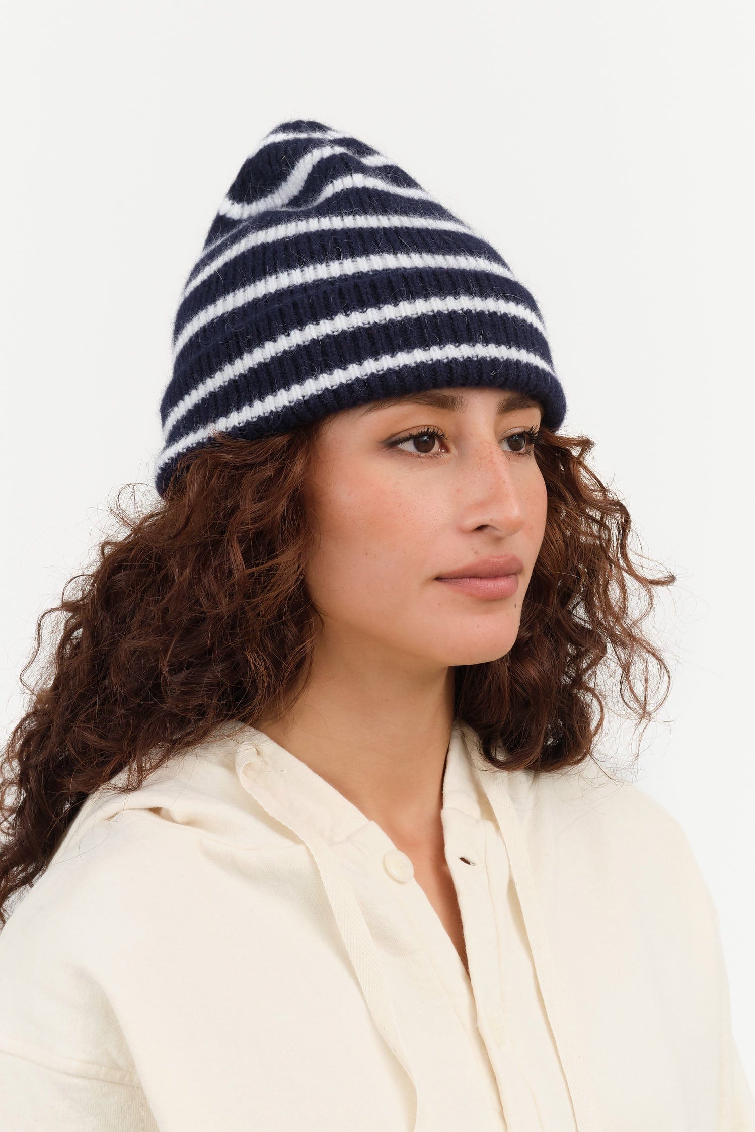 Le Bonnet Accessories Hats Beanie in Midnight Stripe Midnight Stripe / One Size