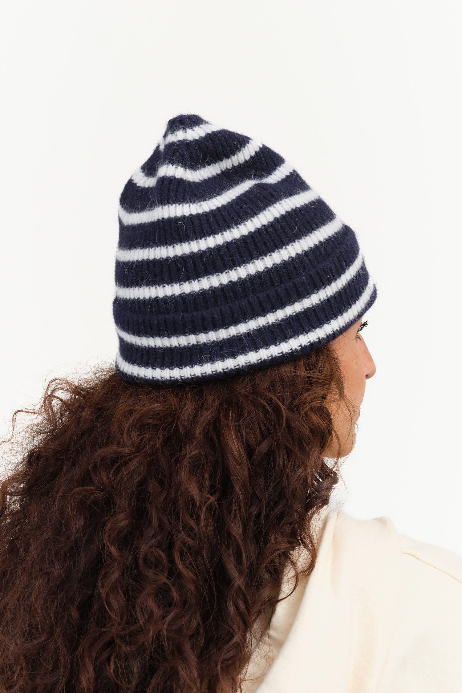 Le Bonnet Accessories Hats Beanie in Midnight Stripe Midnight Stripe / One Size