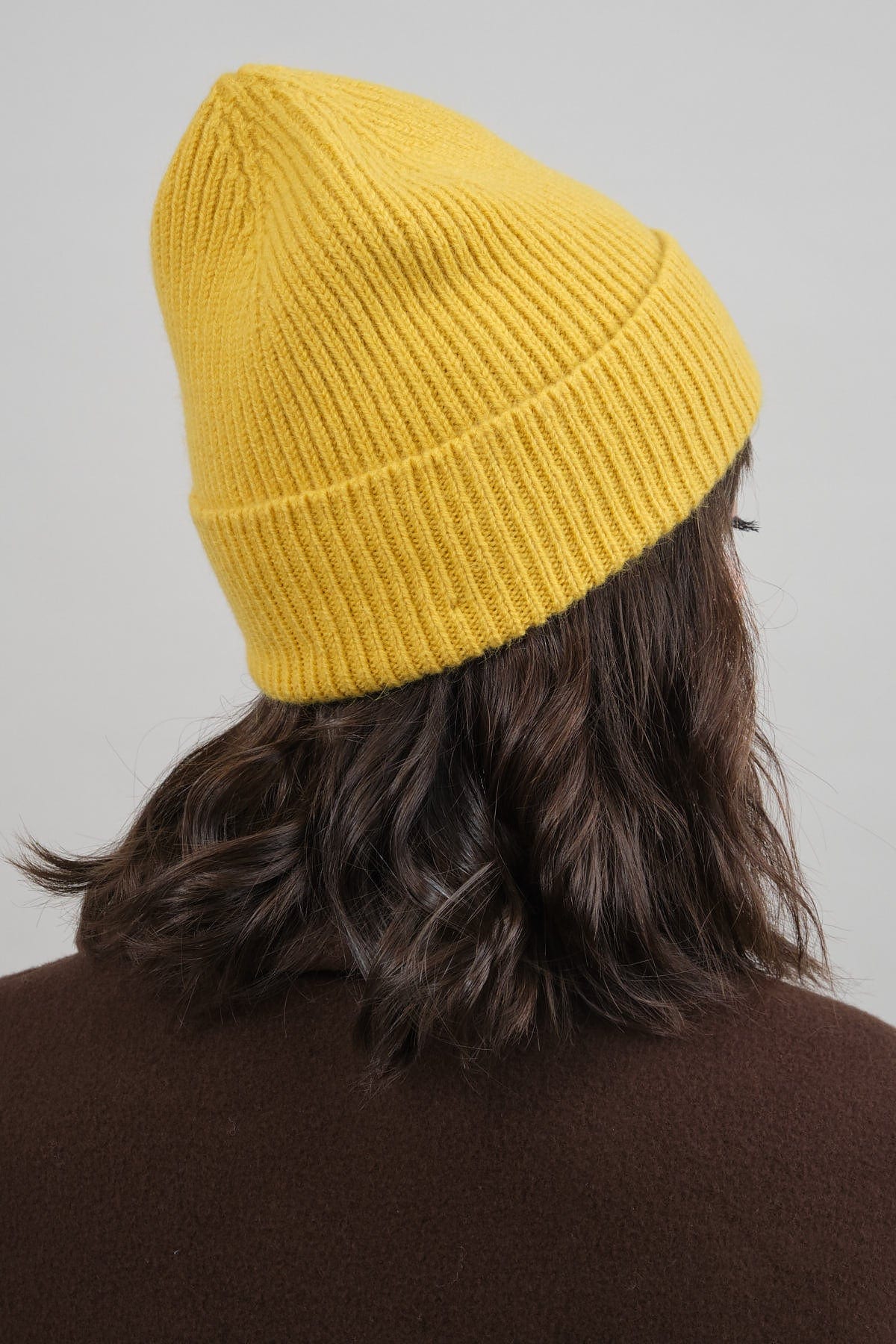 Back of Beanie in Mustard