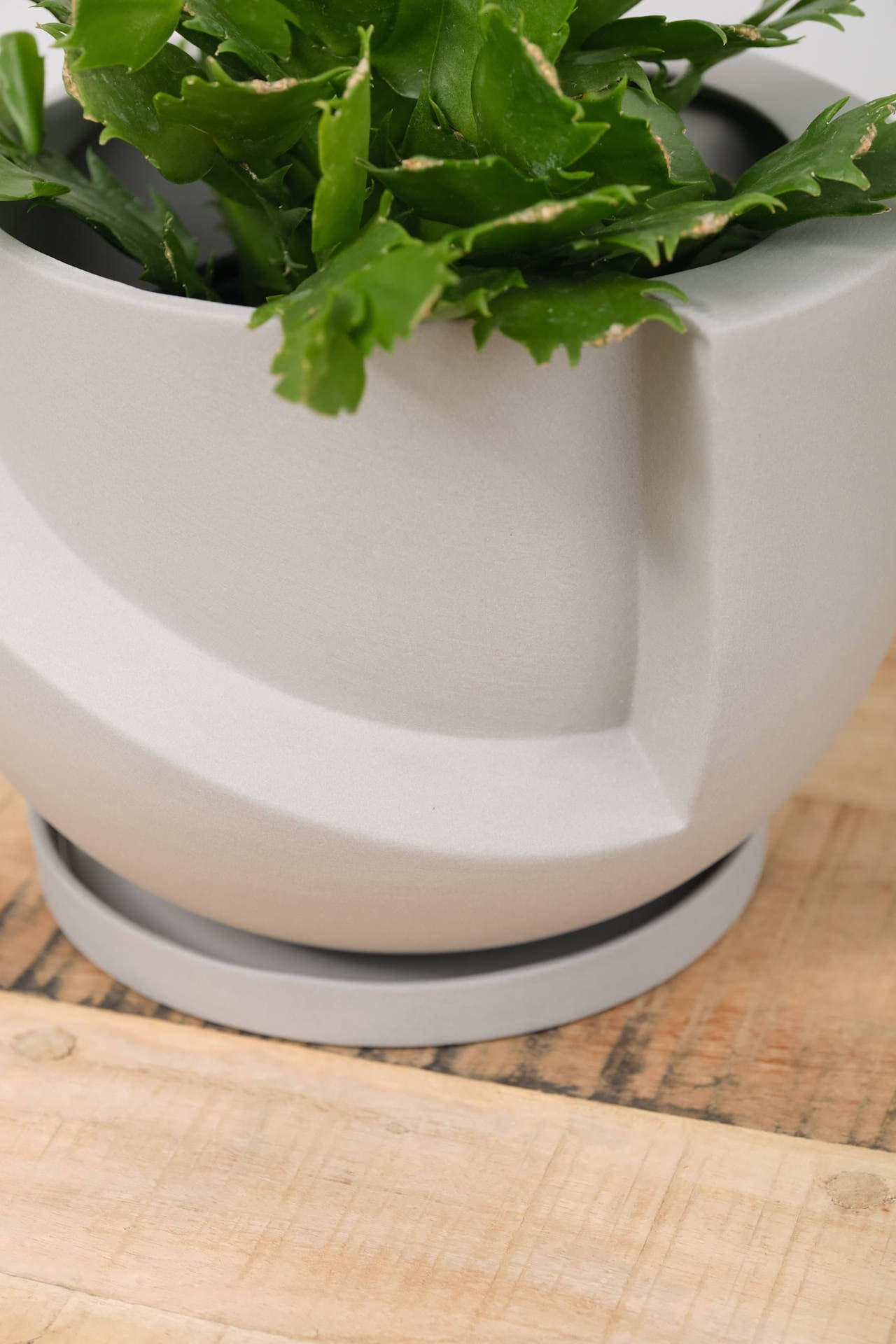 Light + Ladder Home Planters Small Vayu Planter in Stone Stone / 7.75” L X 7.75” W X 5” H