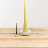 Light + Ladder Home Incense Vorta Candlestick and Incense Holder Concrete & Brass / 5” × 5” × 2”