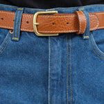 Lindquist Accessories Belts Simple Belt II in Leather Brown
