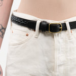 Lindquist Accessories Belts Braided Belt in Black Vachetta