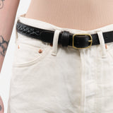 Lindquist Accessories Belts Braided Belt in Black Vachetta