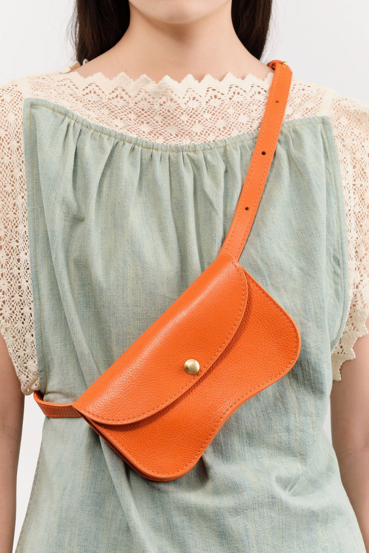 Lindquist Accessories Bags Faba Bag in Carrot Carrot / 4" H X 7.5" W X 1.5" D