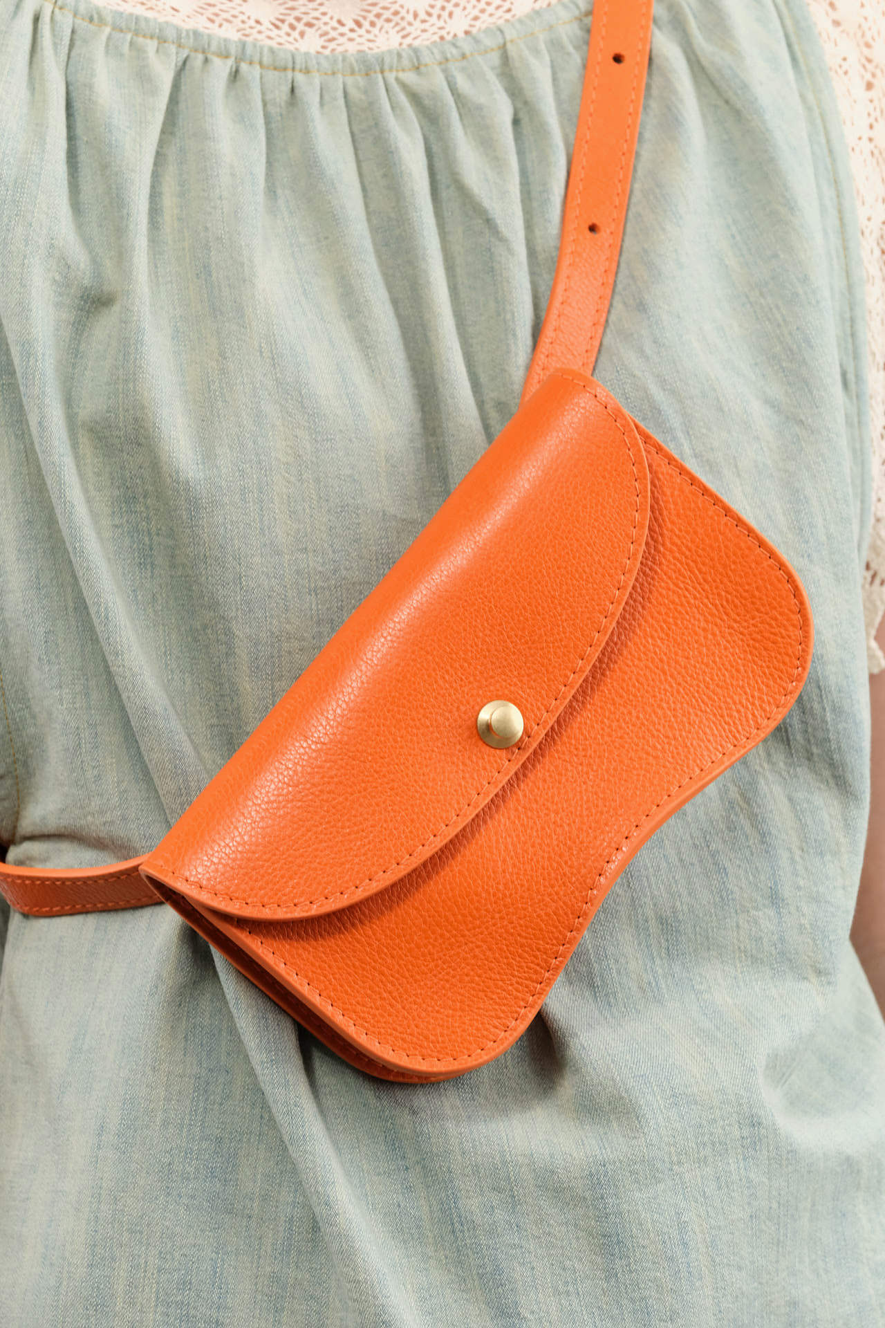 Lindquist Accessories Bags Faba Bag in Carrot Carrot / 4" H X 7.5" W X 1.5" D