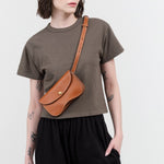 Lindquist Accessories Bags Faba Bag in Leather Brown Leather Brown / 4" H X 7.5" W X 1.5" D