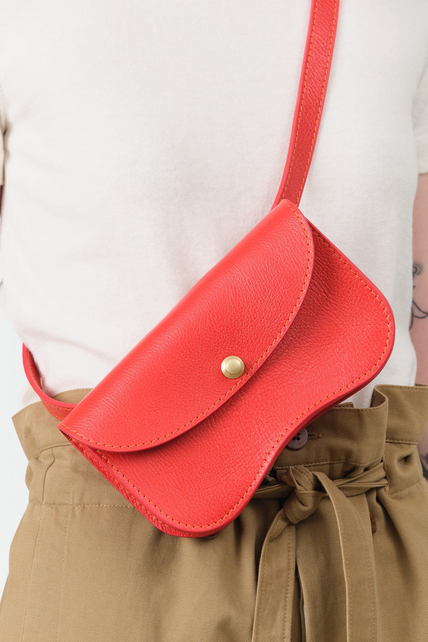 Lindquist Accessories Bags Faba Bag in Persimmon Persimmon / 4" H X 7.5" W X 1.5" D