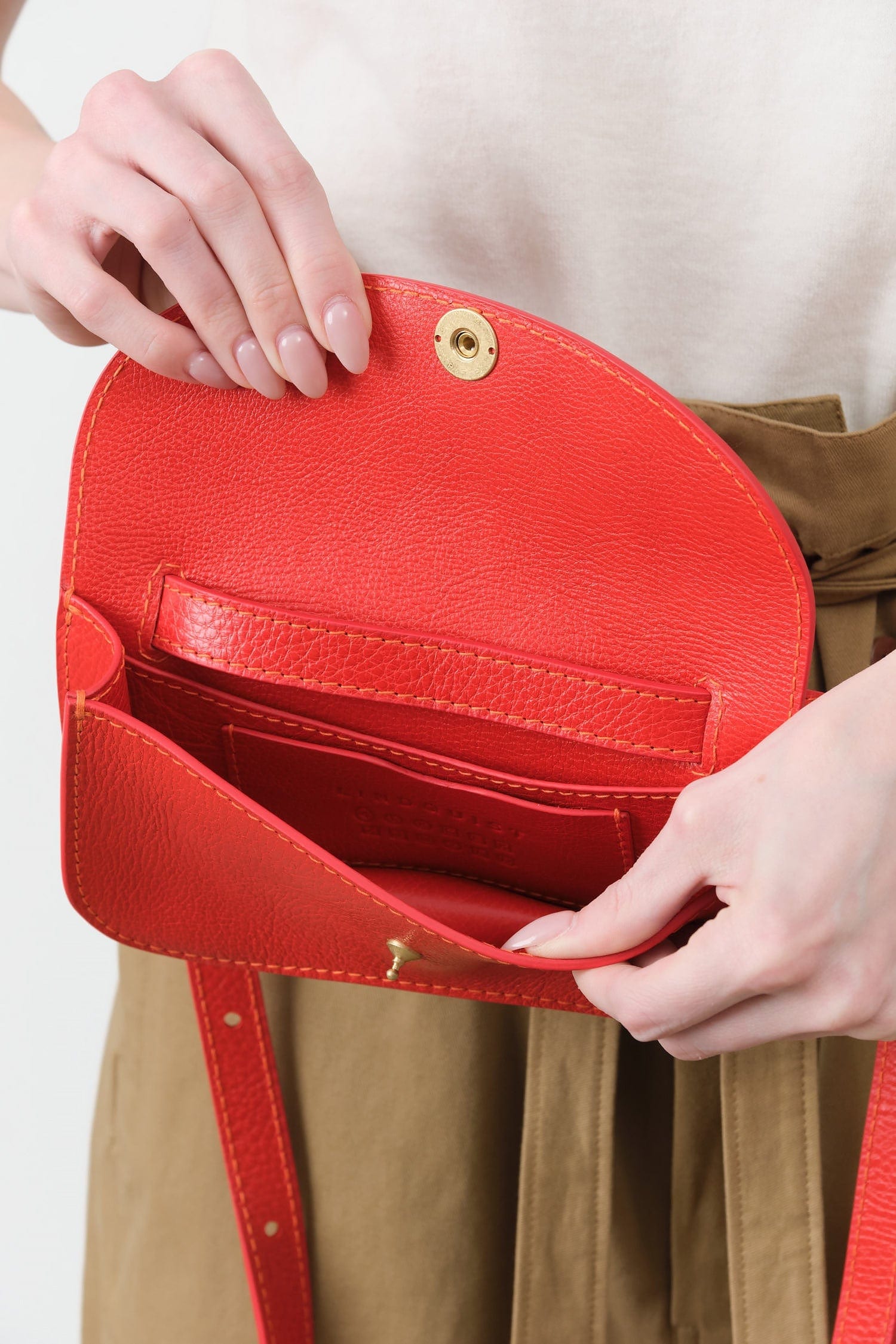 Lindquist Accessories Bags Faba Bag in Persimmon Persimmon / 4" H X 7.5" W X 1.5" D