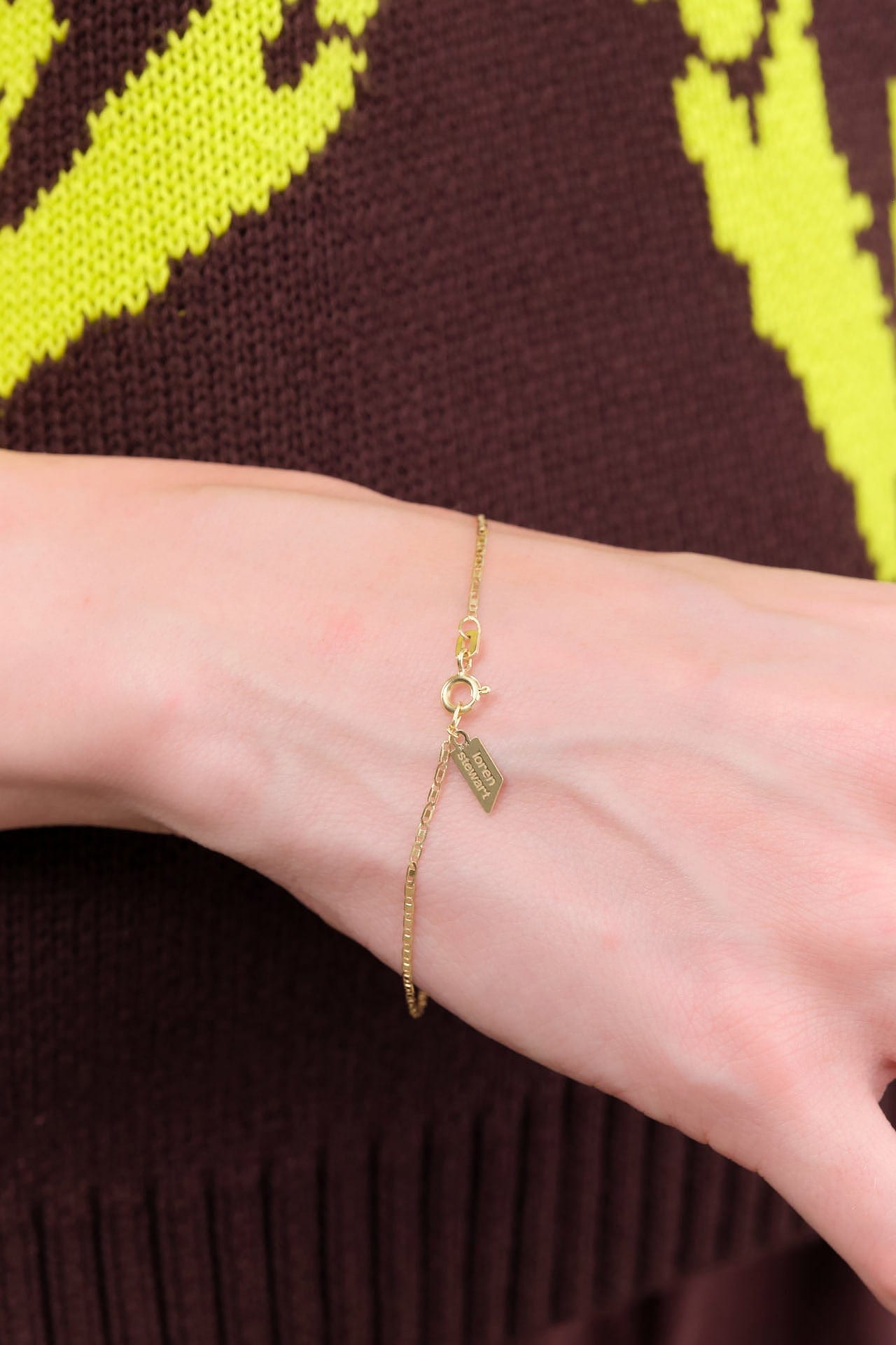 Loren Stewart Jewelry Bracelets Baby Sol Valentino Bracelet 10K Yellow Gold / 7" Chain