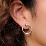 Loren Stewart Jewelry Earrings Clyde Hoops Sterling Silver / Pair