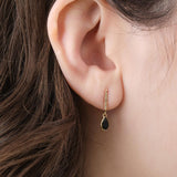 Loren Stewart Jewelry Earrings Deco Spear Teardrop Stud Black Diamond
