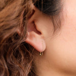 Loren Stewart Jewelry Earrings Mini Safety Pin 14K Yellow Gold / Single