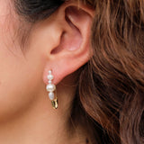 Loren Stewart Jewelry Earrings Mixed Pearl Safety Pin 14K Yellow Gold / Single